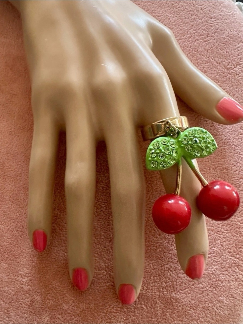 Betsy Johnson cherry ring